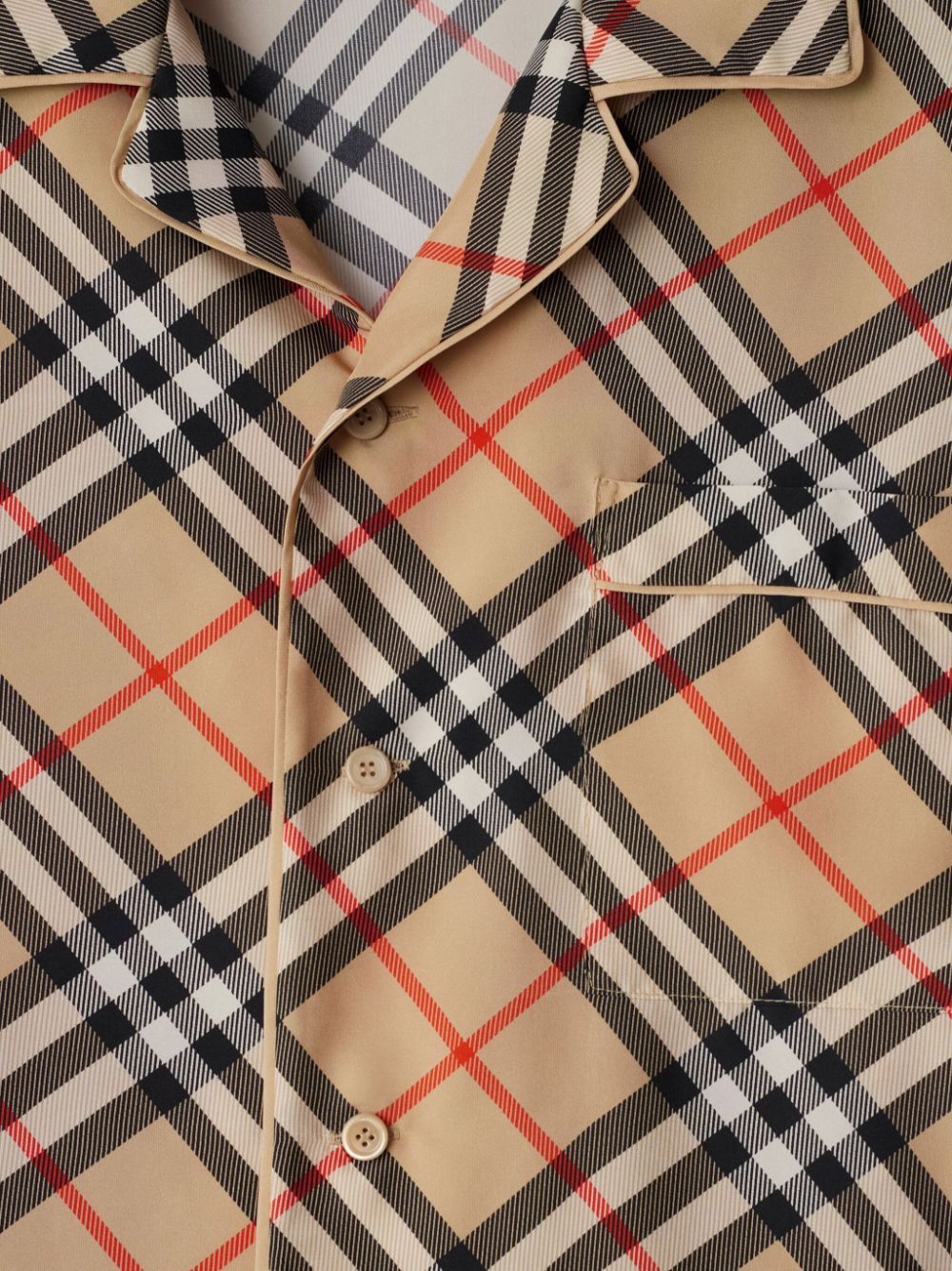 BURBERRY Checkered Design Silk Shirt for Women