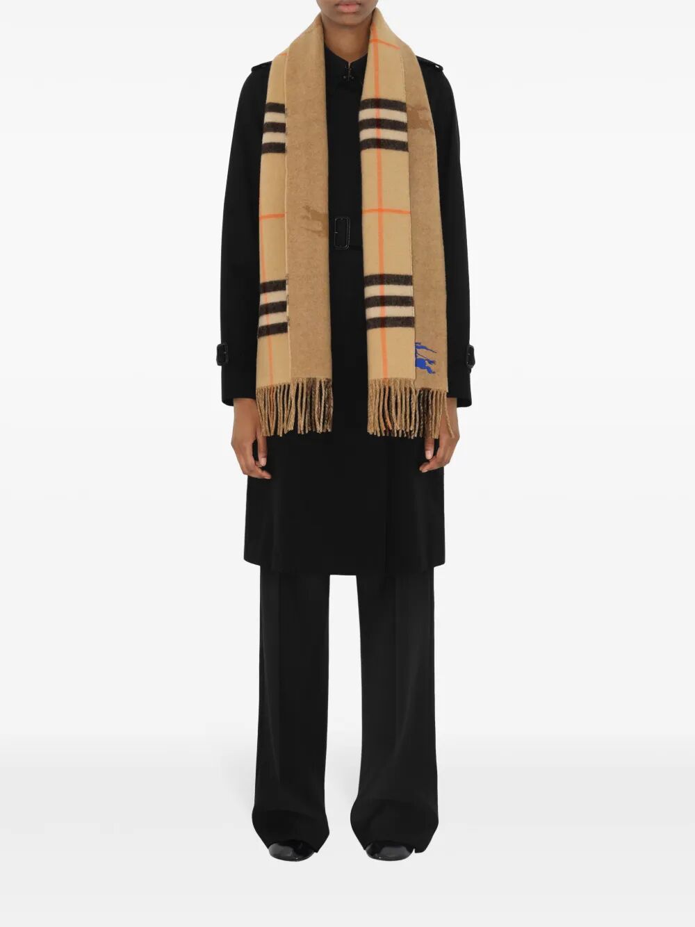 BURBERRY Reversible Cashmere Check Scarf