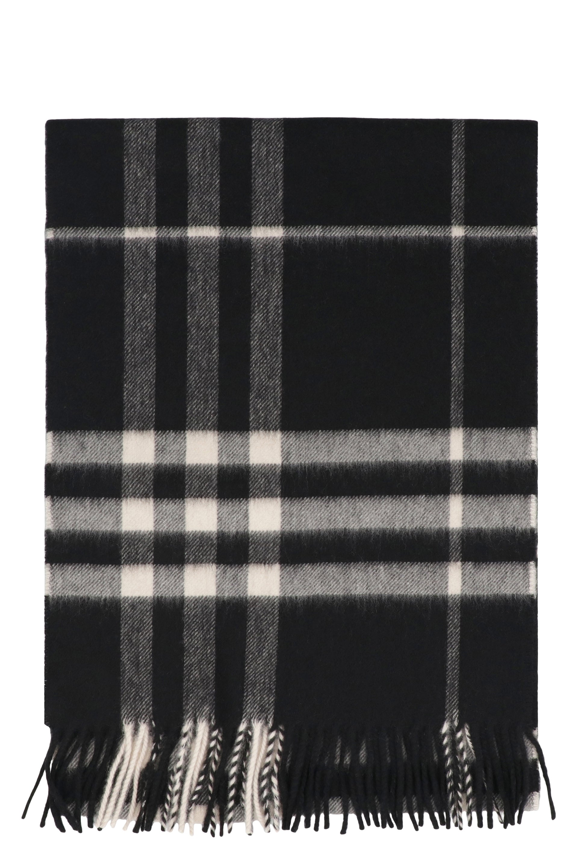 BURBERRY Checkered Design Cashmere Scarf - 168X30 CM