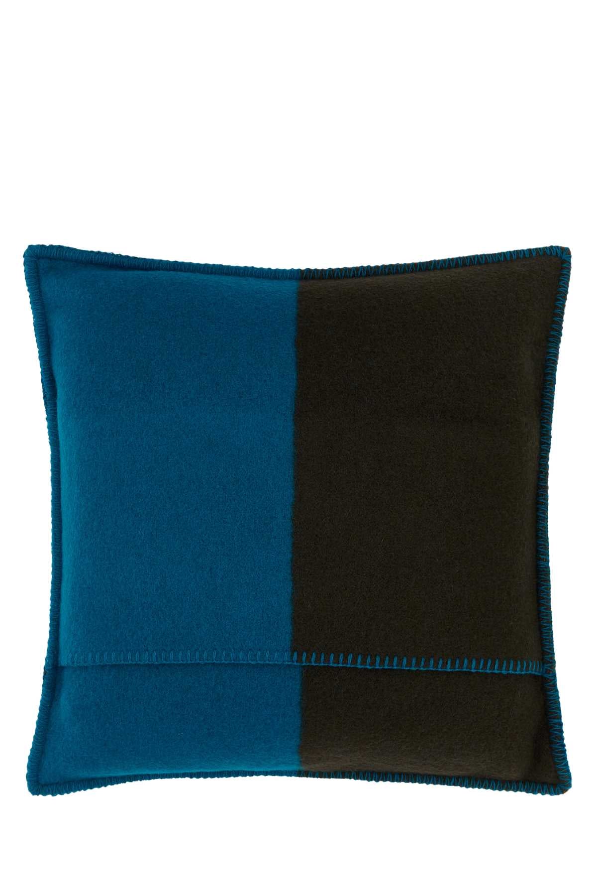BURBERRY Two-Tone Wool Pillow