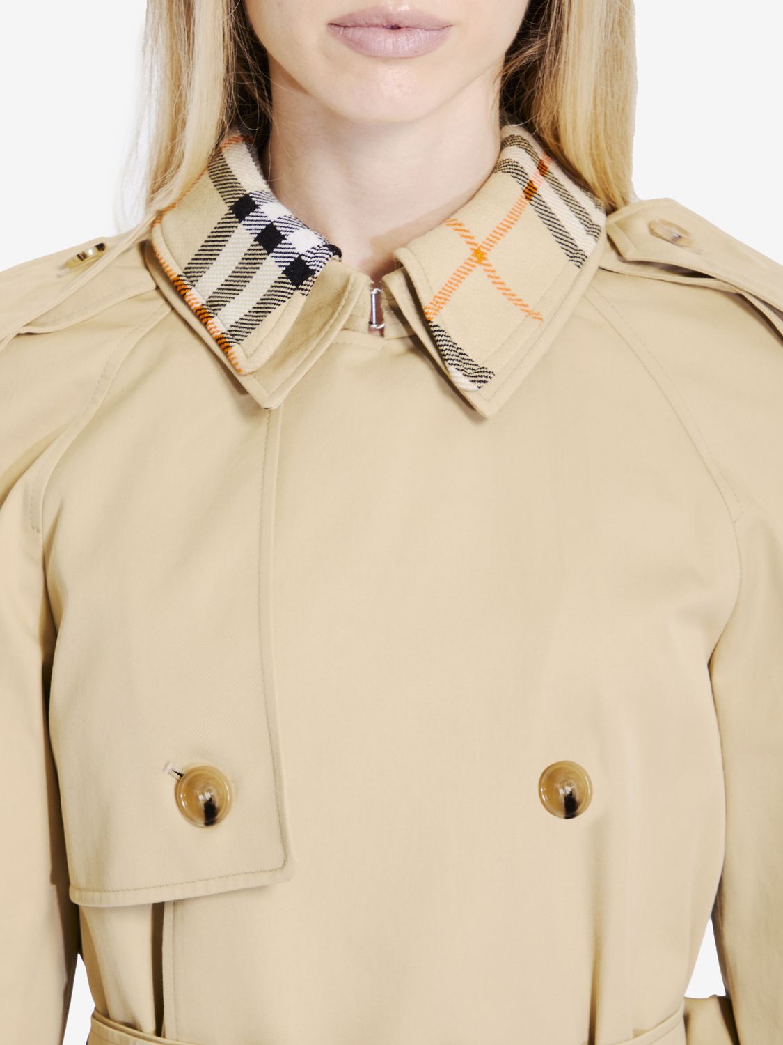 BURBERRY Double-Breasted Button Fastening Belted Jacket
