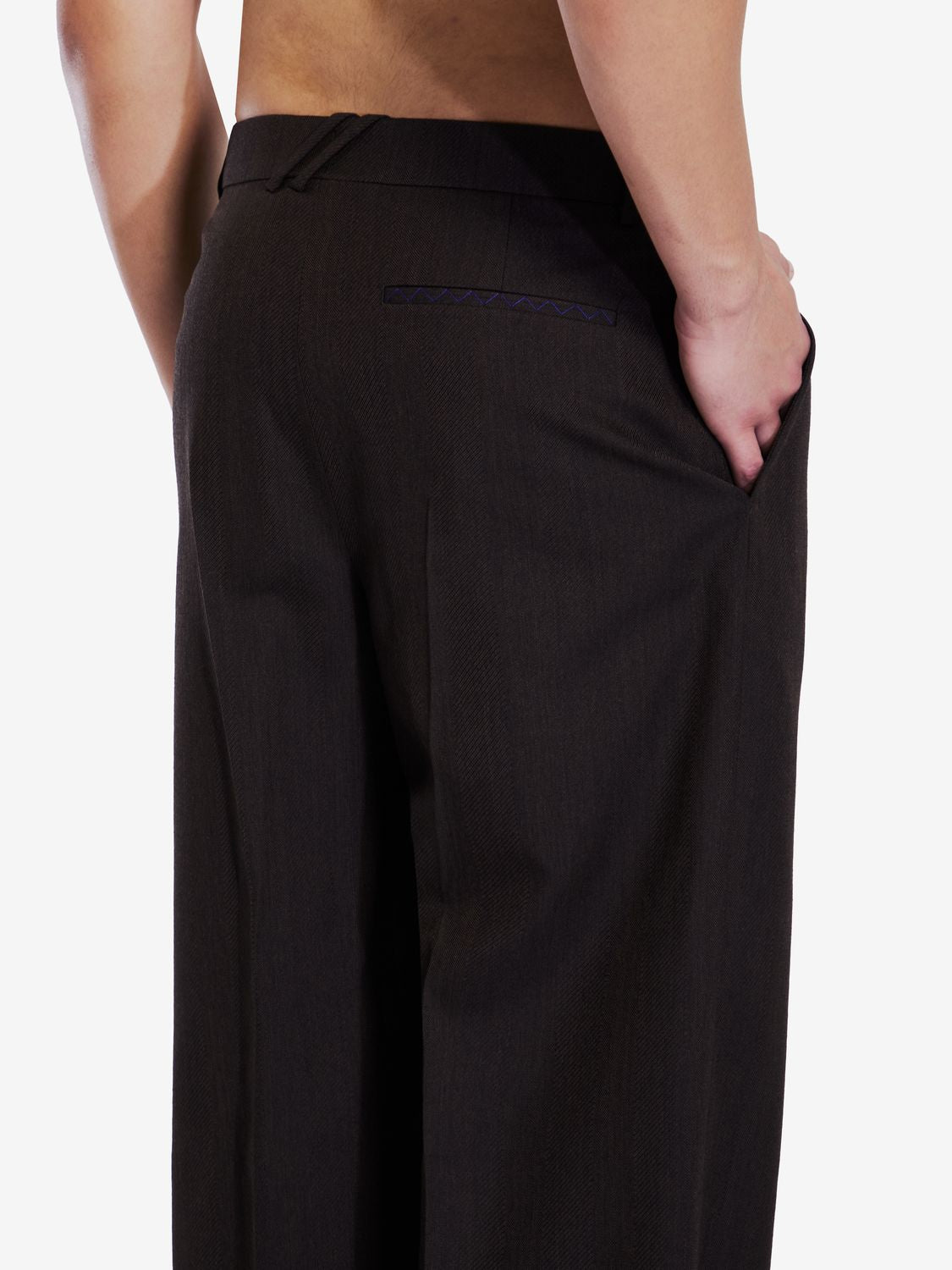 BURBERRY Men's Relaxed Fit Wool Trousers