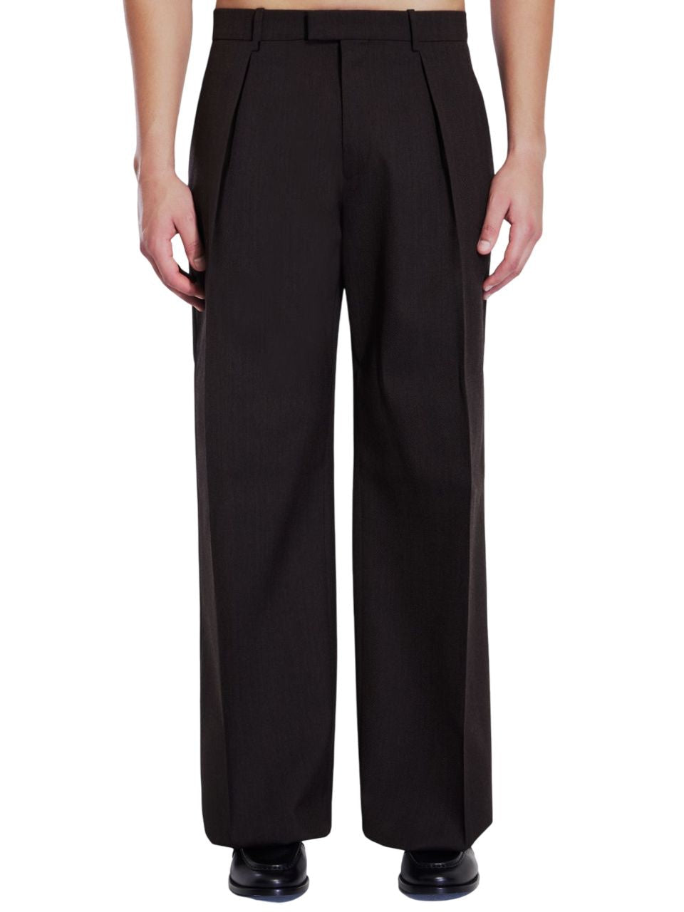 BURBERRY Men's Large Fit Pleated Trousers
