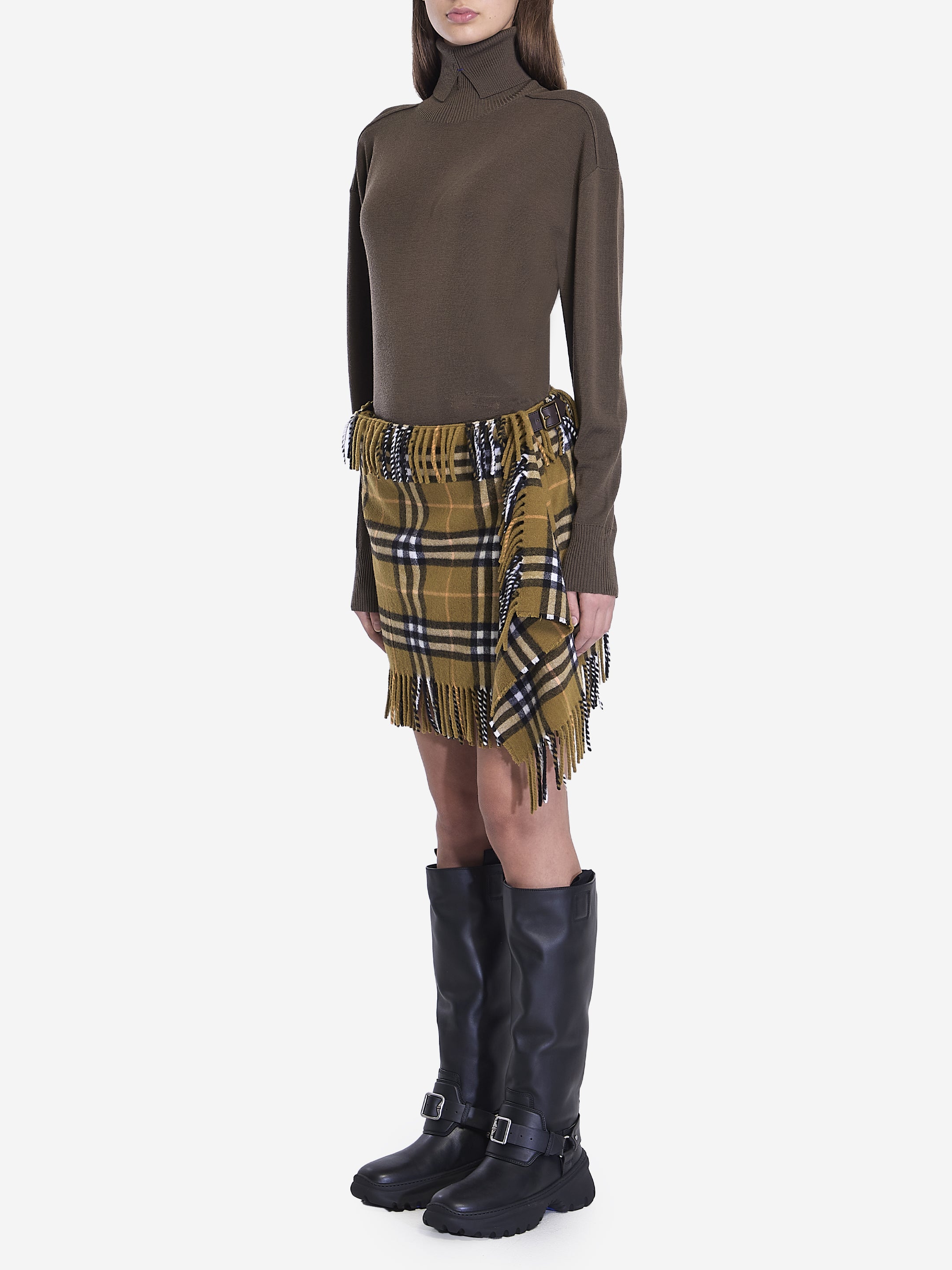 BURBERRY Oversized Rollneck Military Wool Sweater