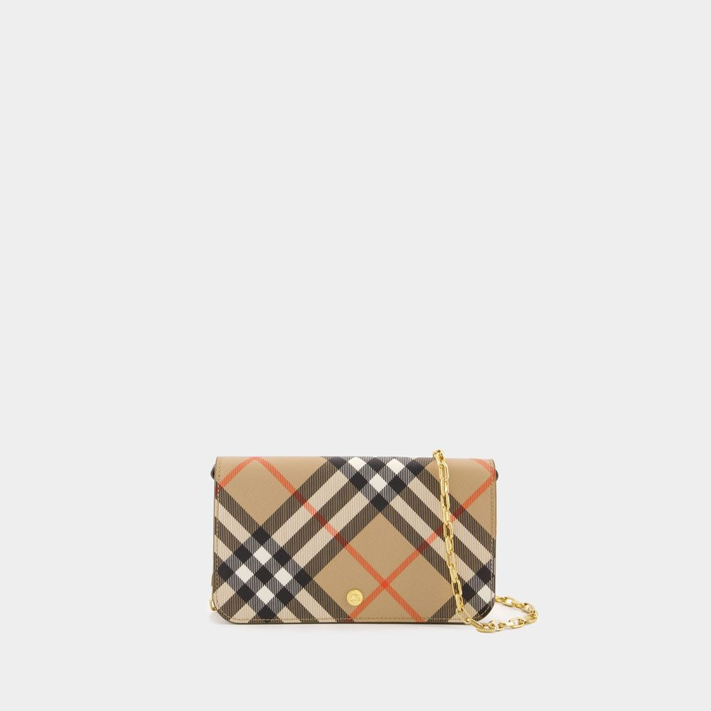BURBERRY Mini Printed Canvas Check Wallet