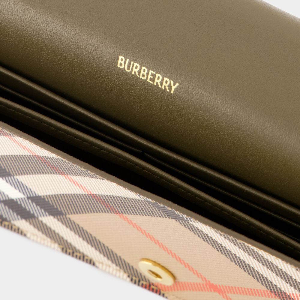 BURBERRY Mini Printed Canvas Check Wallet