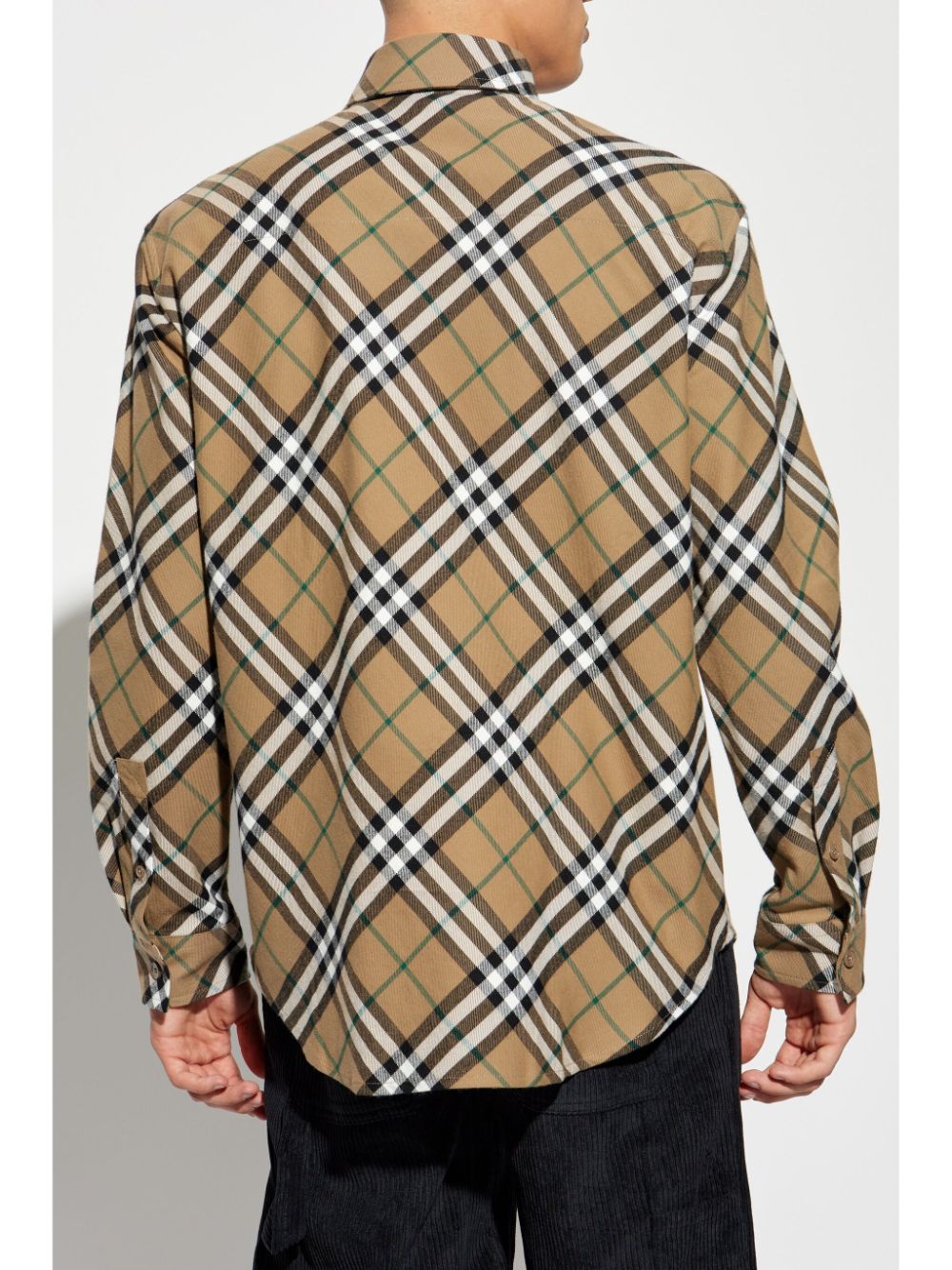 BURBERRY Men's Regular Fit Check Pattern Shirt - Size M