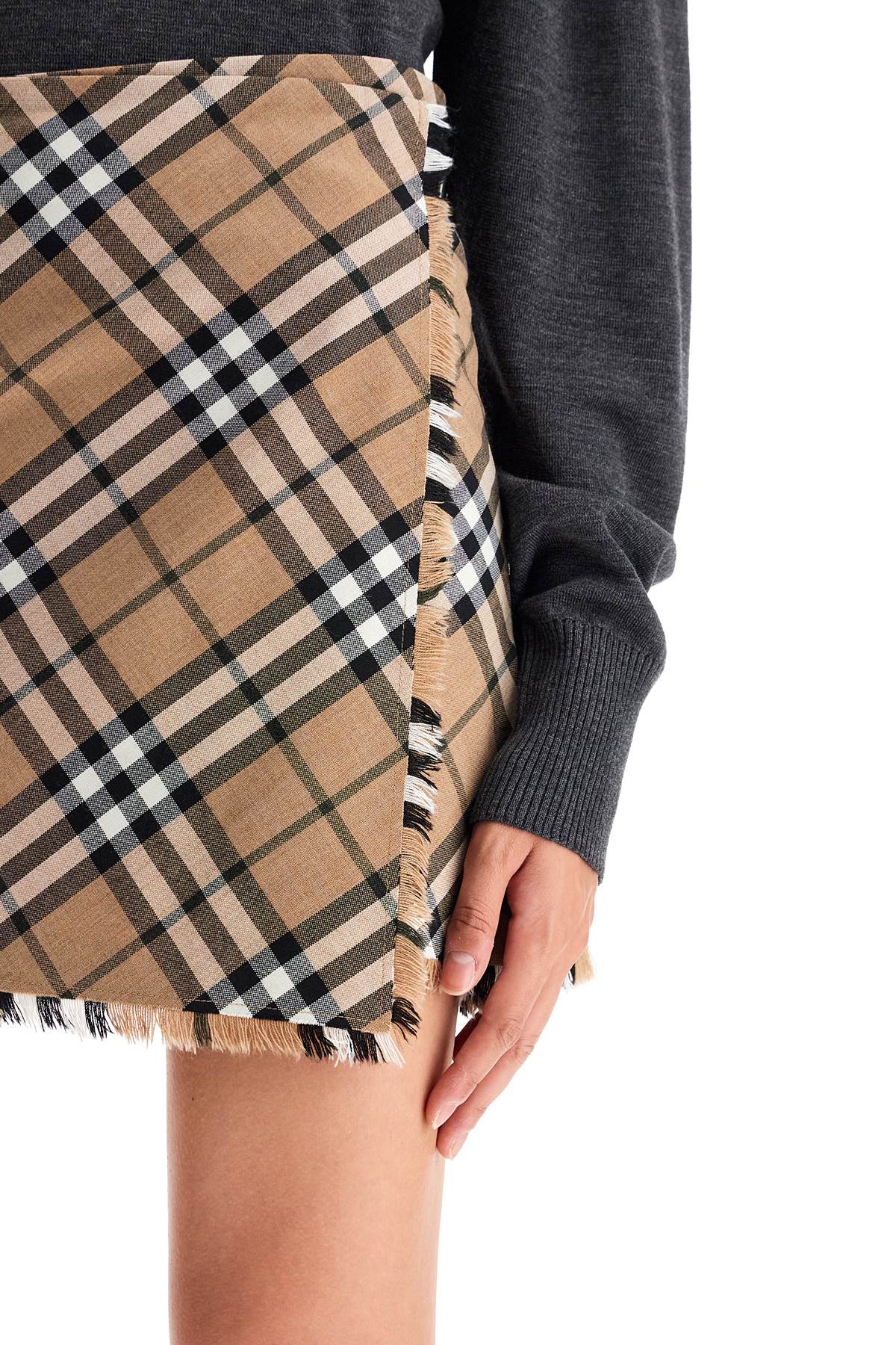 BURBERRY Checked Embroidered Mini Skirt for Women