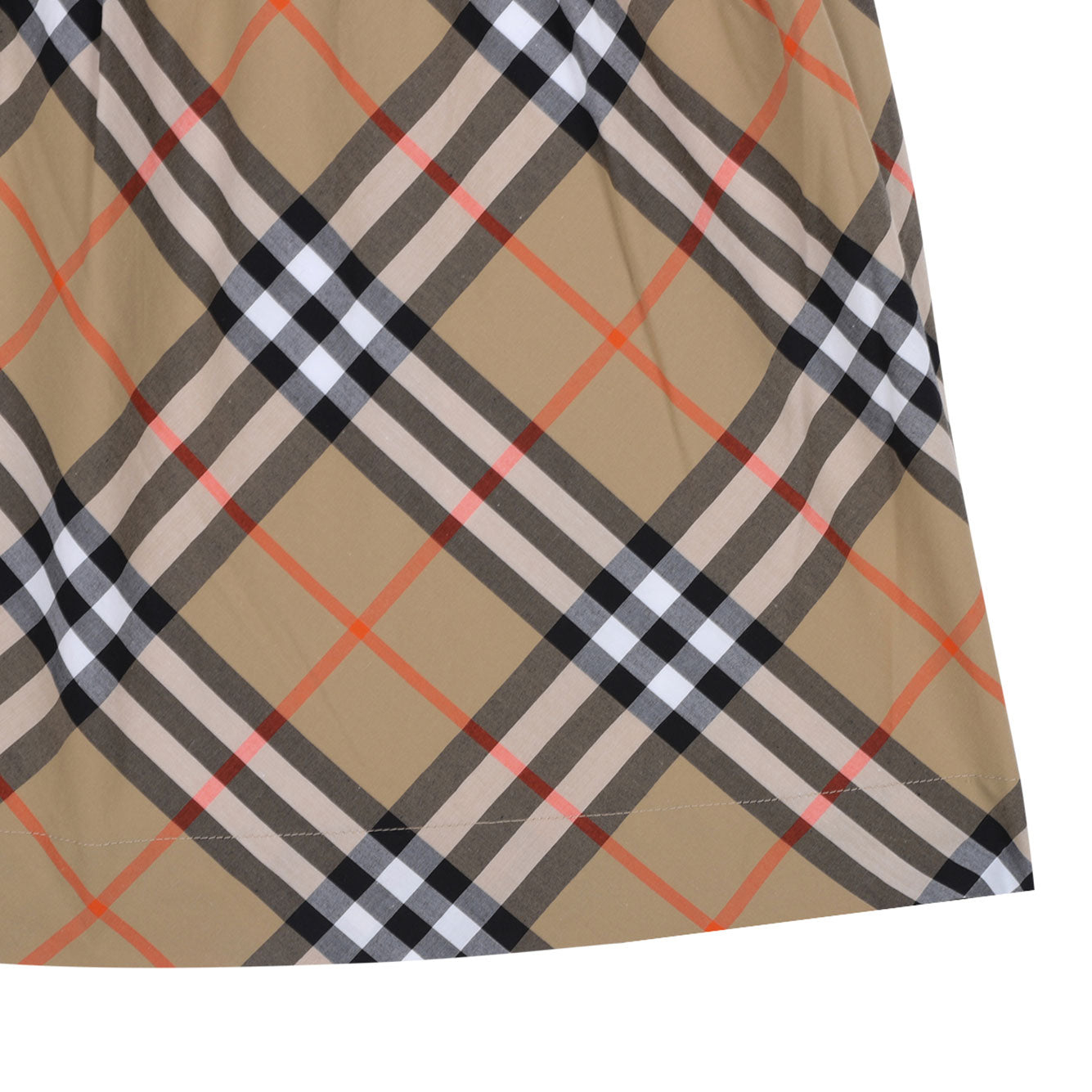 BURBERRY Mini Check Cotton Skirt for Girls