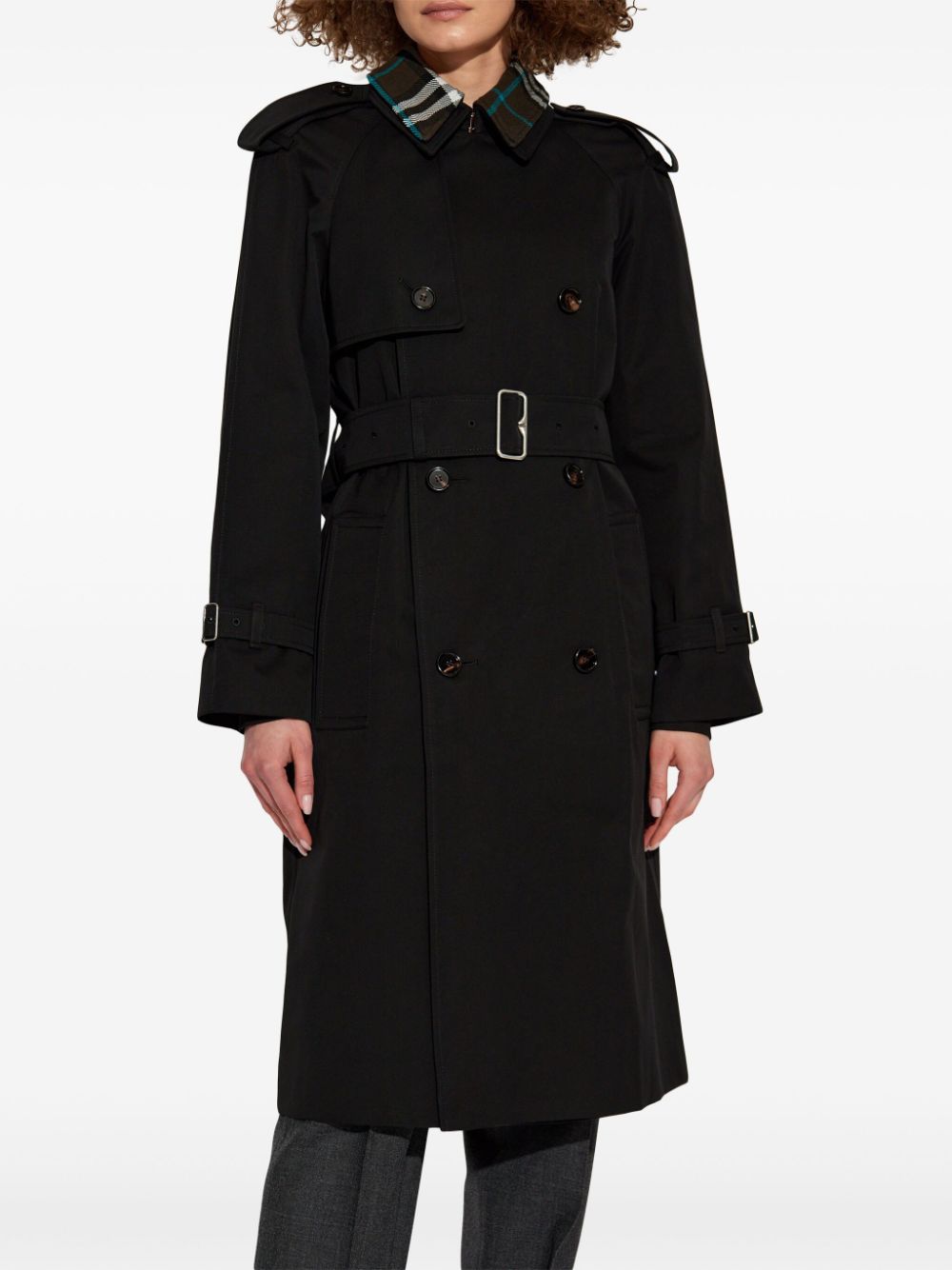 BURBERRY Cotton Trench Jacket with Detachable Collar for Women