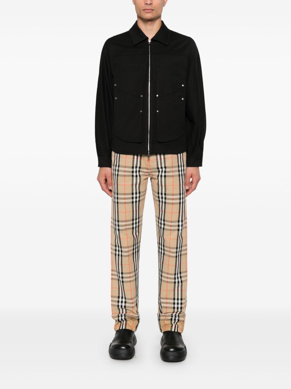 BURBERRY Embroidered Canvas Pants for Men - W24