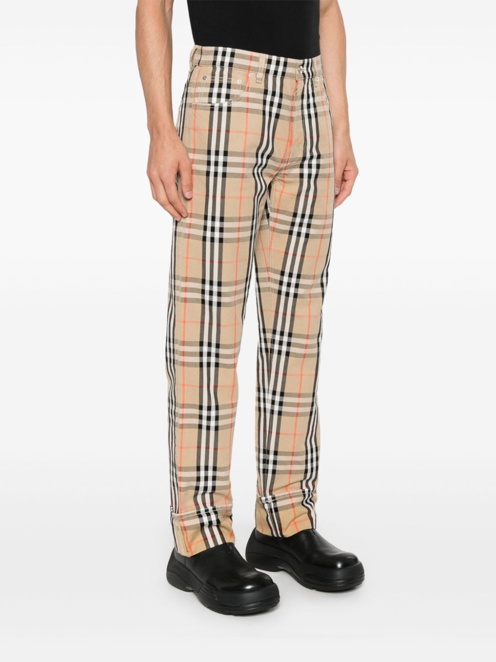 BURBERRY Embroidered Canvas Pants for Men - W24