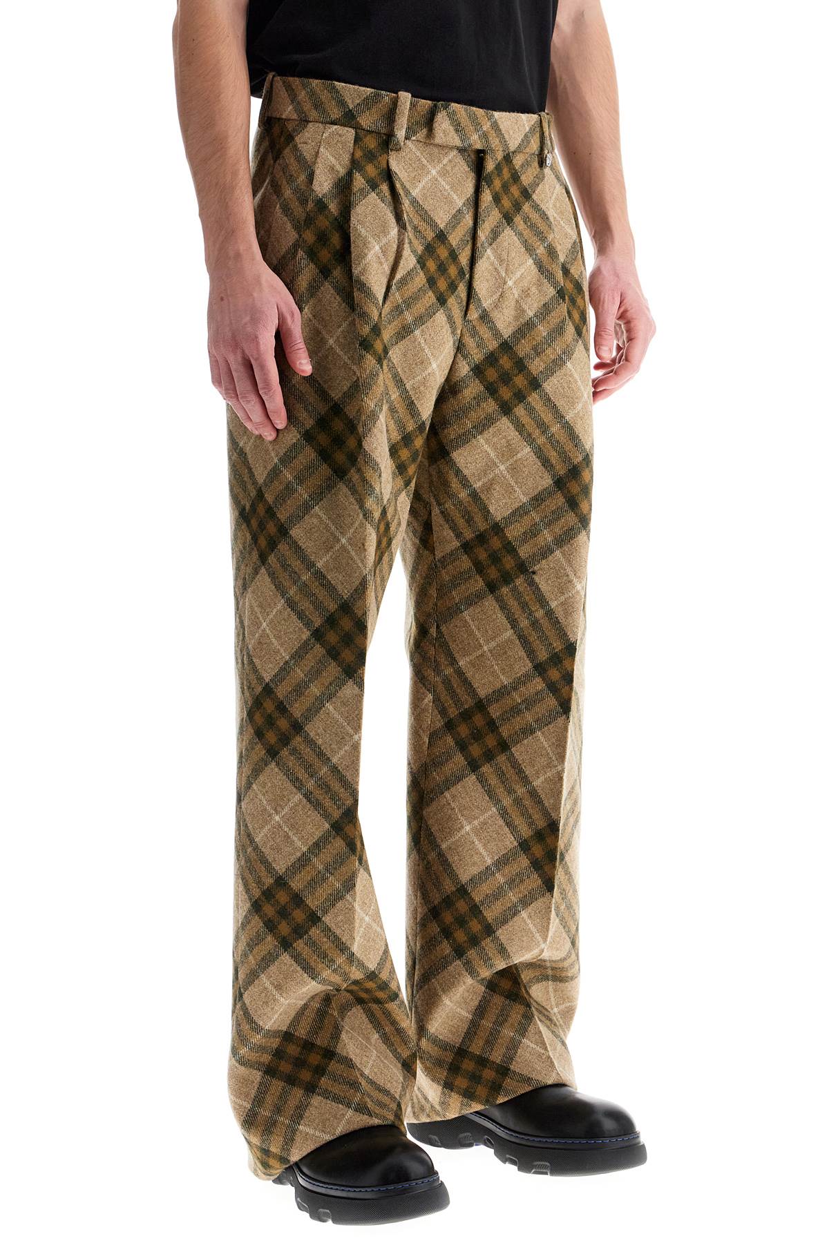 BURBERRY Embroidered Wool Pants for Men - Fall 2024