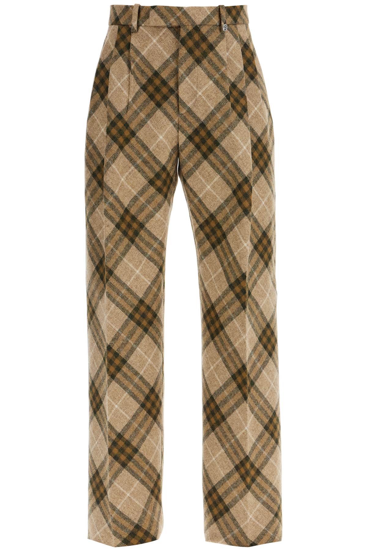 BURBERRY Embroidered Wool Pants for Men - Fall 2024