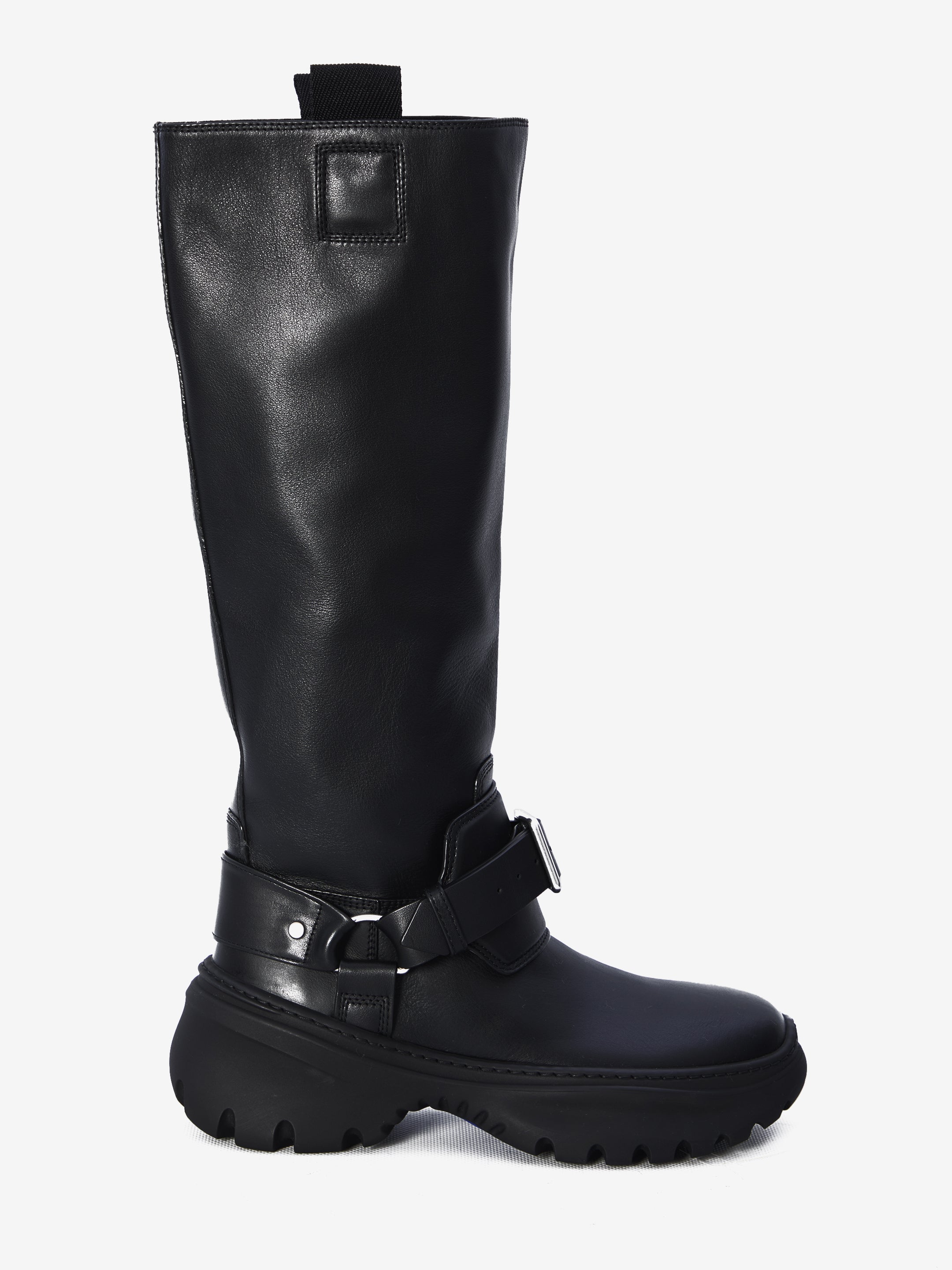 BURBERRY Leather Stomp High Boots for Women