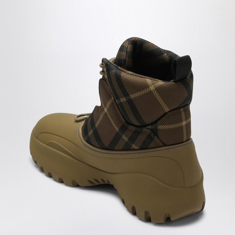 BURBERRY Trek Ankle Boot with Check Pattern