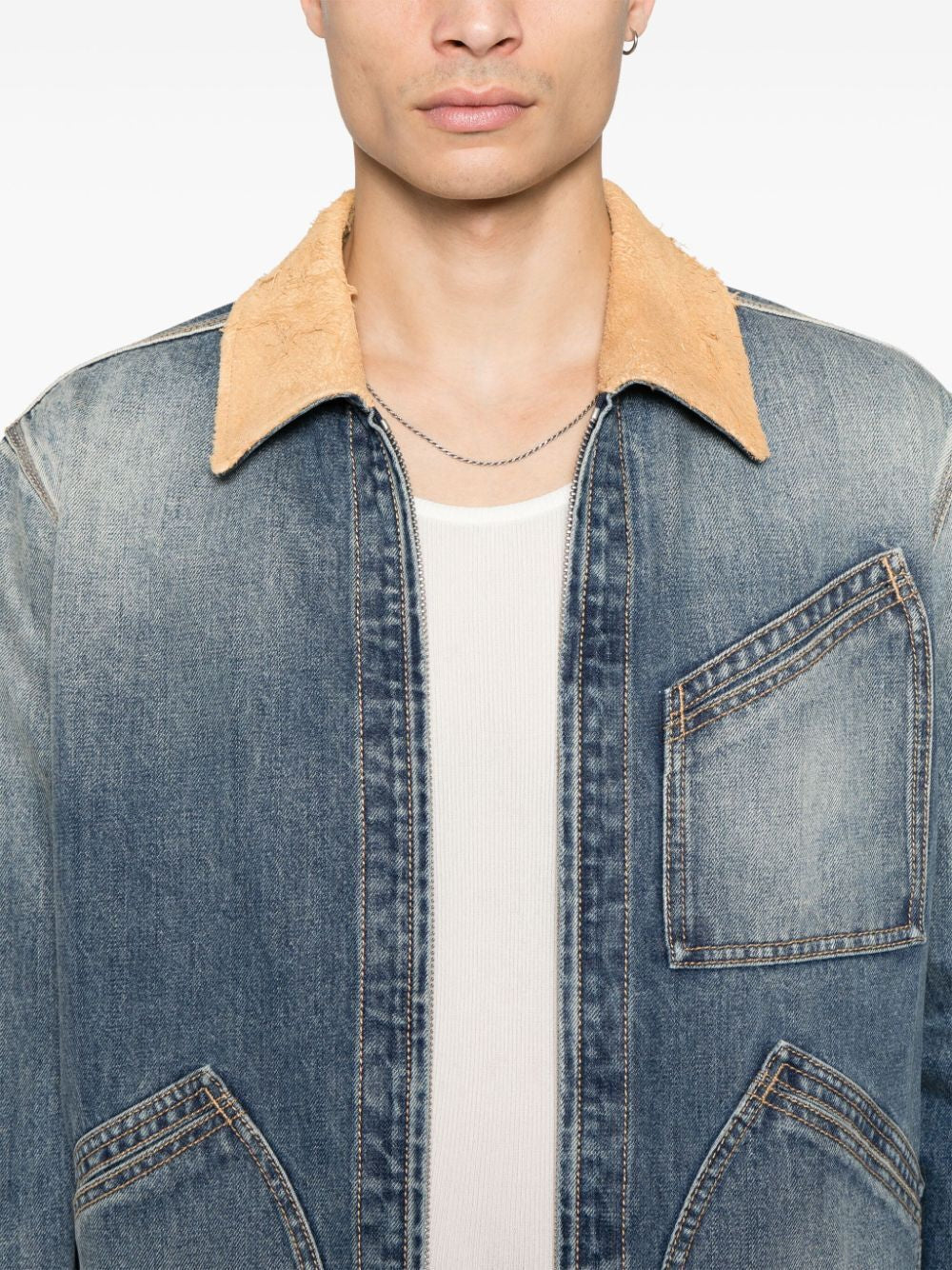 ALEXANDER MCQUEEN Denim Workwear Jacket - SS25 for Men