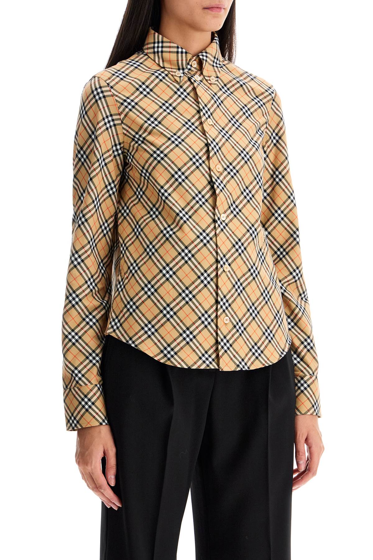 BURBERRY Embroidered Twill Shirt for Women - SS25