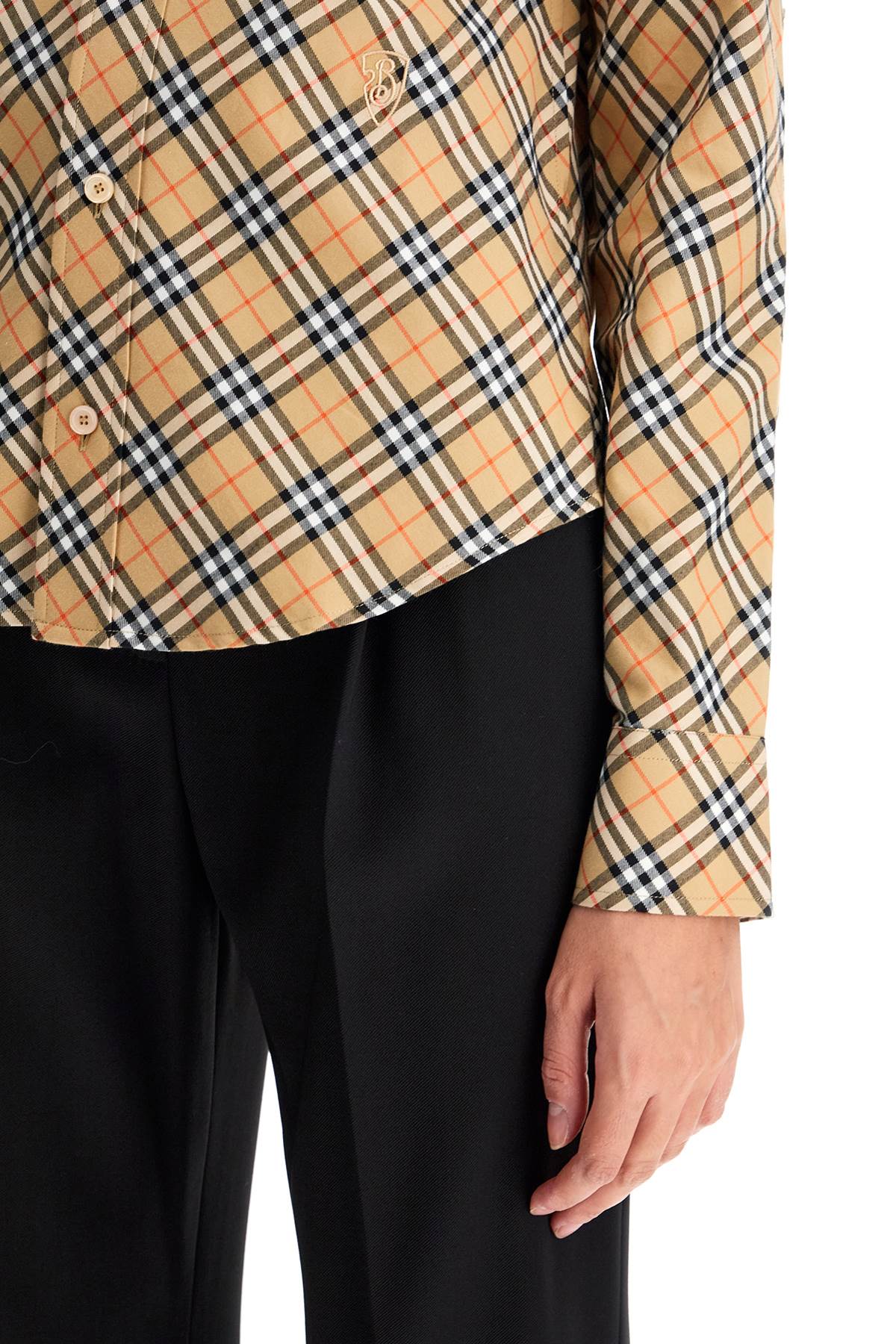 BURBERRY Classic Check Cotton Shirt for Women - Fall/Winter 2024