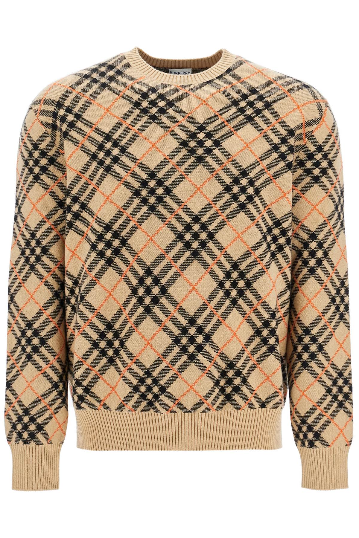 BURBERRY Cashmere Check Sweater - Size L for Men