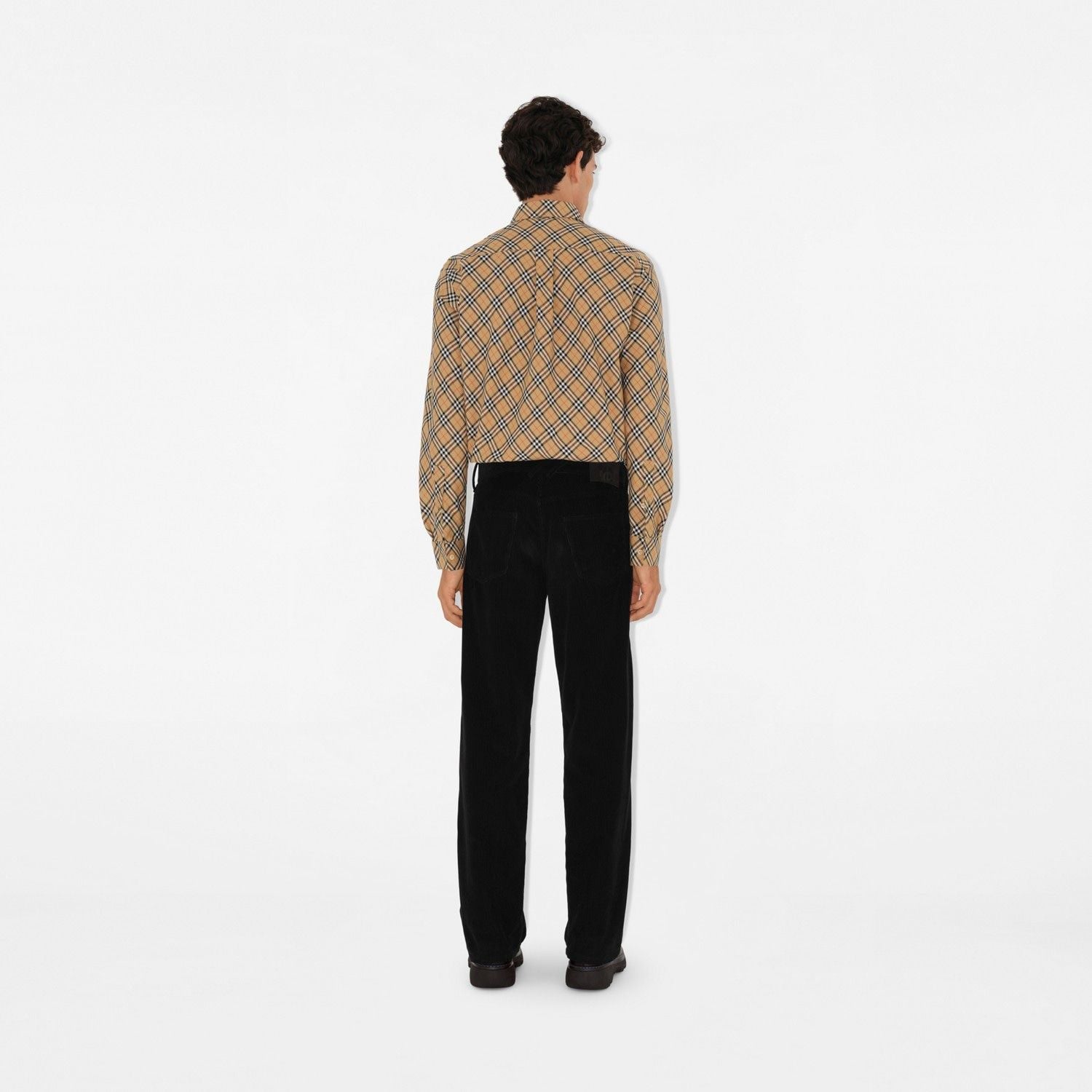 BURBERRY Button-Down Shirt with Check Pattern for Men