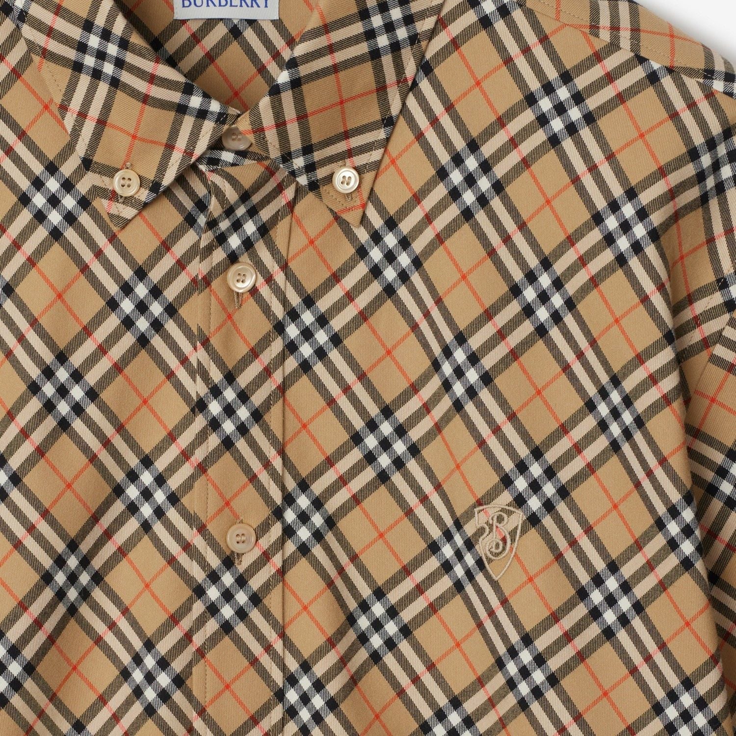 BURBERRY Button-Down Shirt with Check Pattern for Men