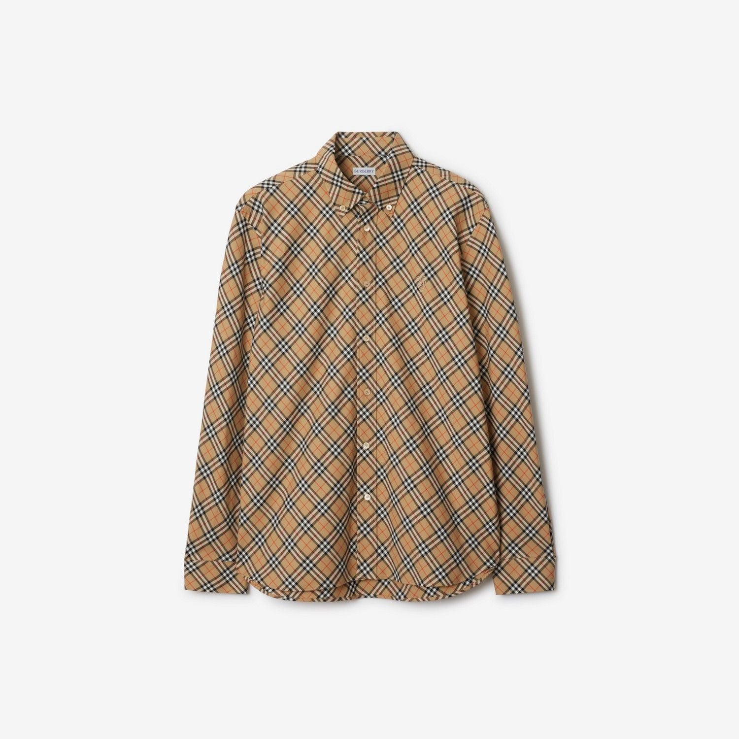 BURBERRY Button-Down Shirt with Check Pattern for Men