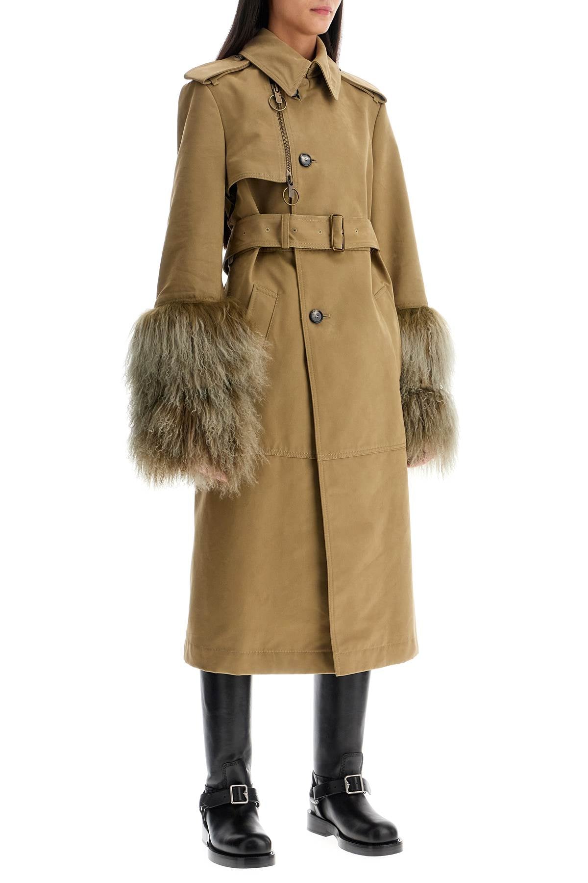 BURBERRY Cotton Blend Trench Jacket for Women