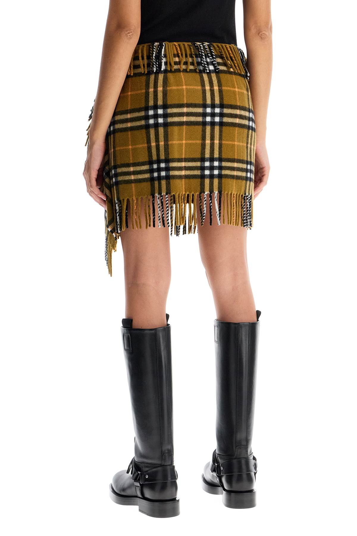 BURBERRY Check Scarf Mini Skirt