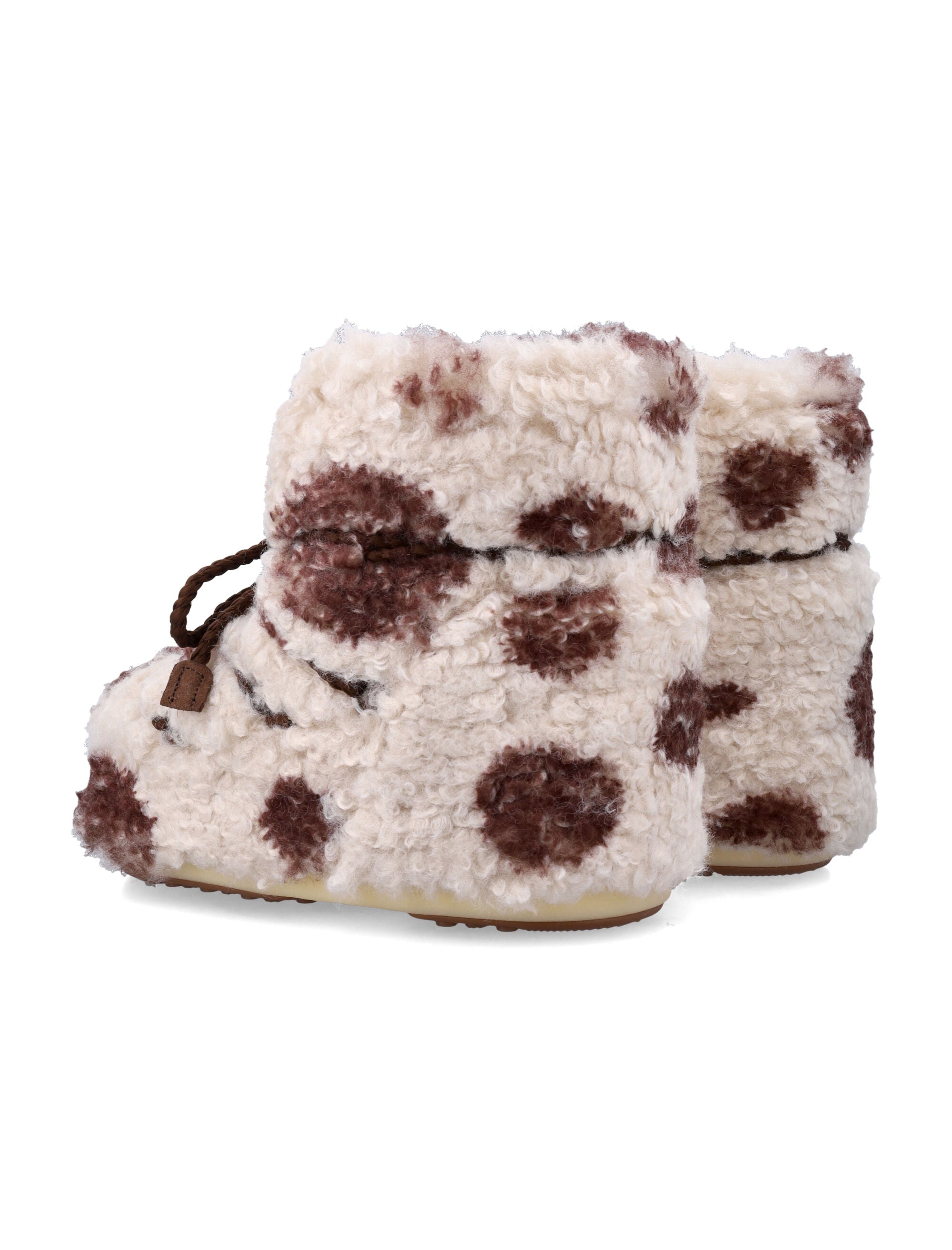 Low Curly Cow Print Moon Boot Icon