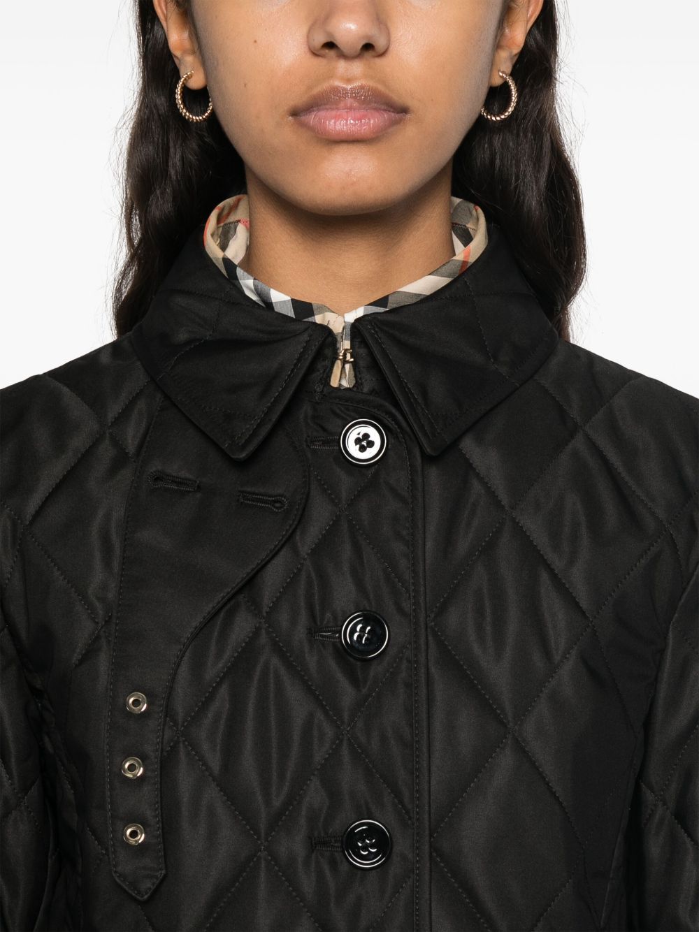 BURBERRY Quilted Jacket with Front Button Fastening