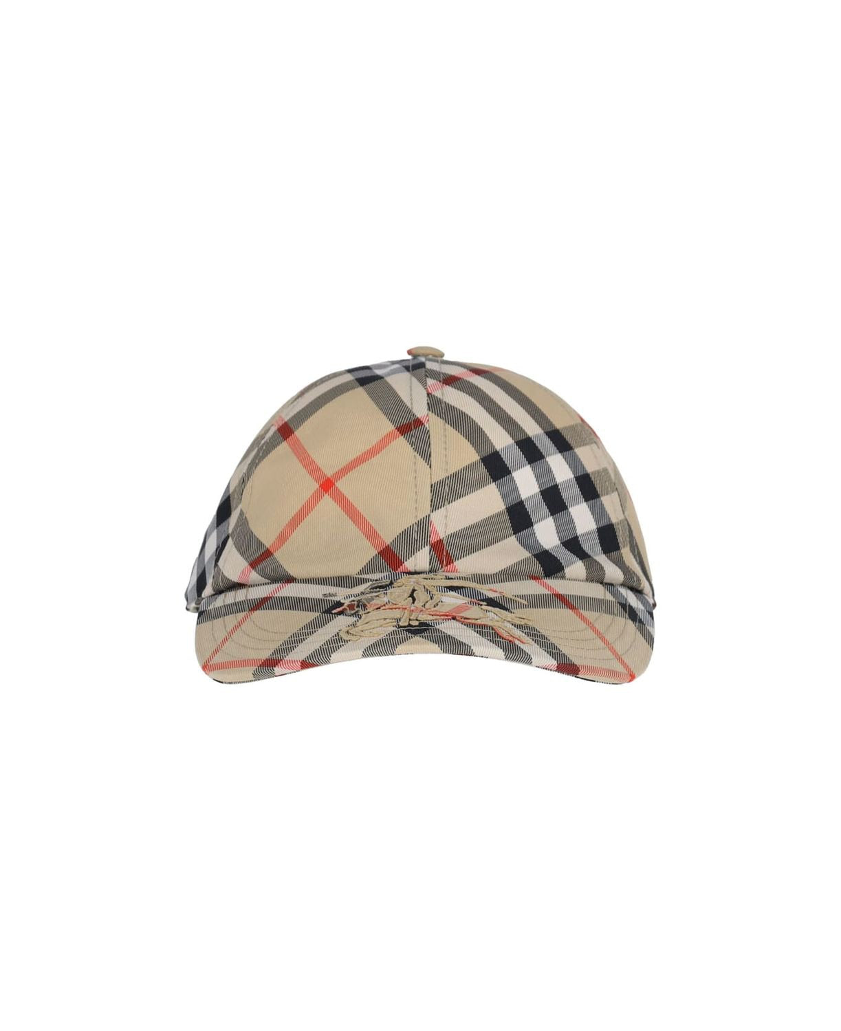 BURBERRY Check Pattern Baseball Cap for Men