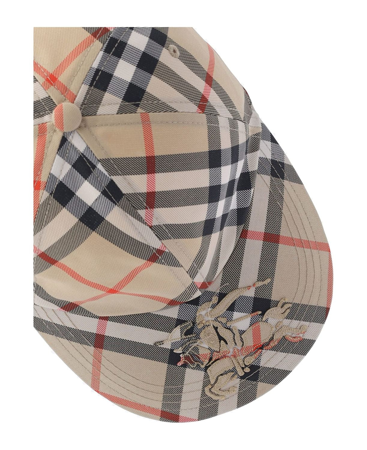 BURBERRY Check Pattern Baseball Cap for Men