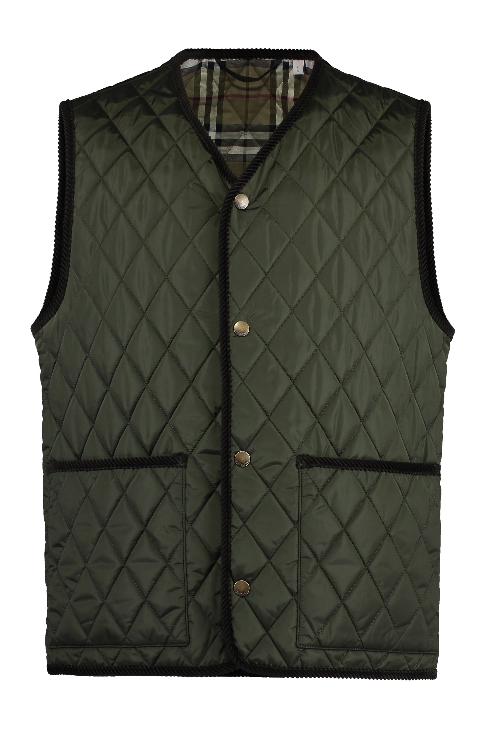 BURBERRY Full Zip Down Vest for Men - SS25 Collection