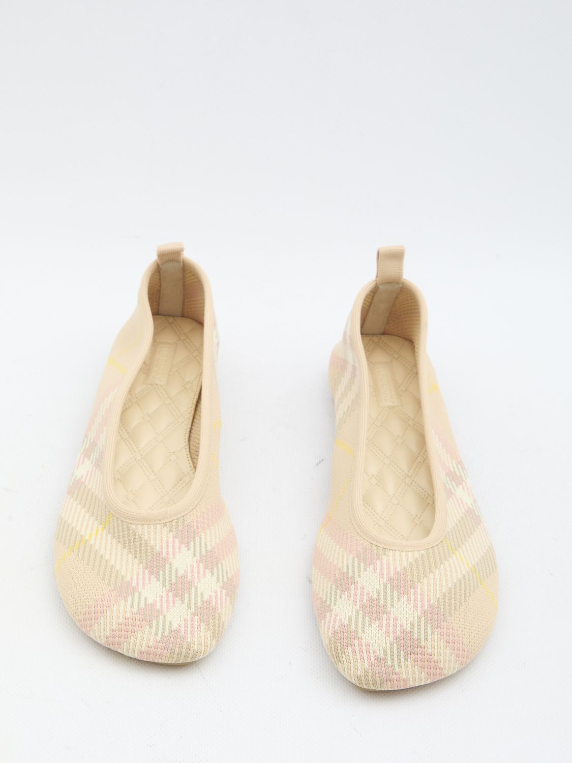 BURBERRY Mini Knit Check Ballerinas for Women