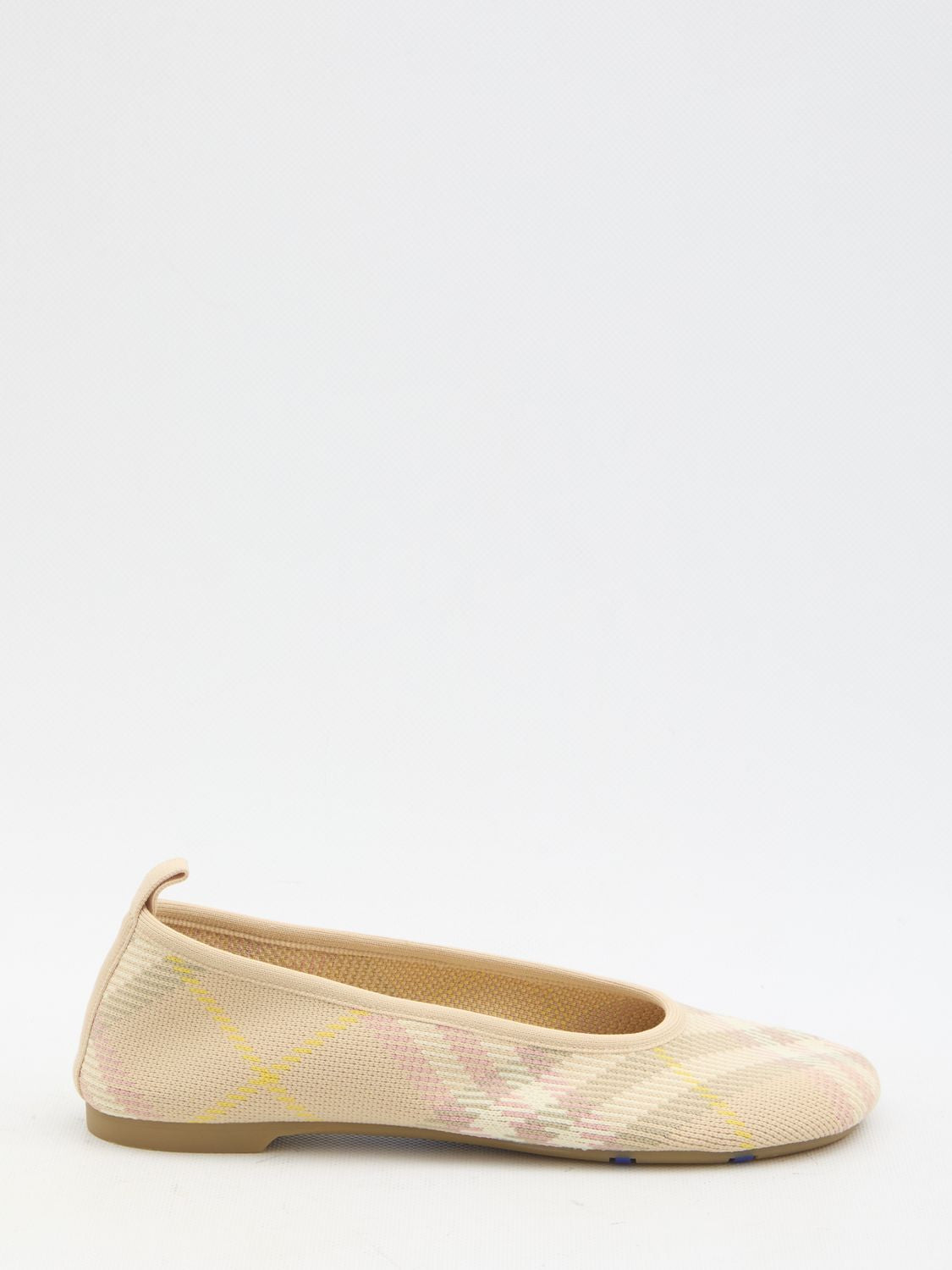 BURBERRY Mini Knit Check Ballerinas for Women