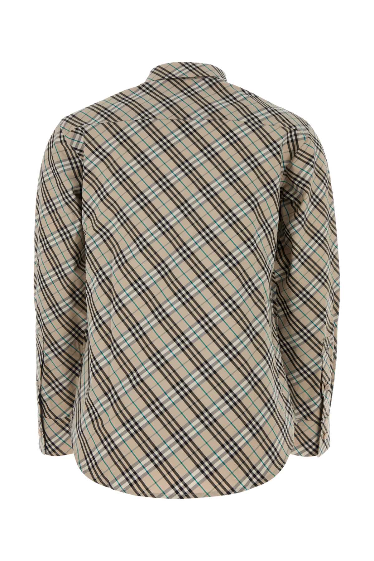 BURBERRY Embroidered Checked Poplin Shirt for Women