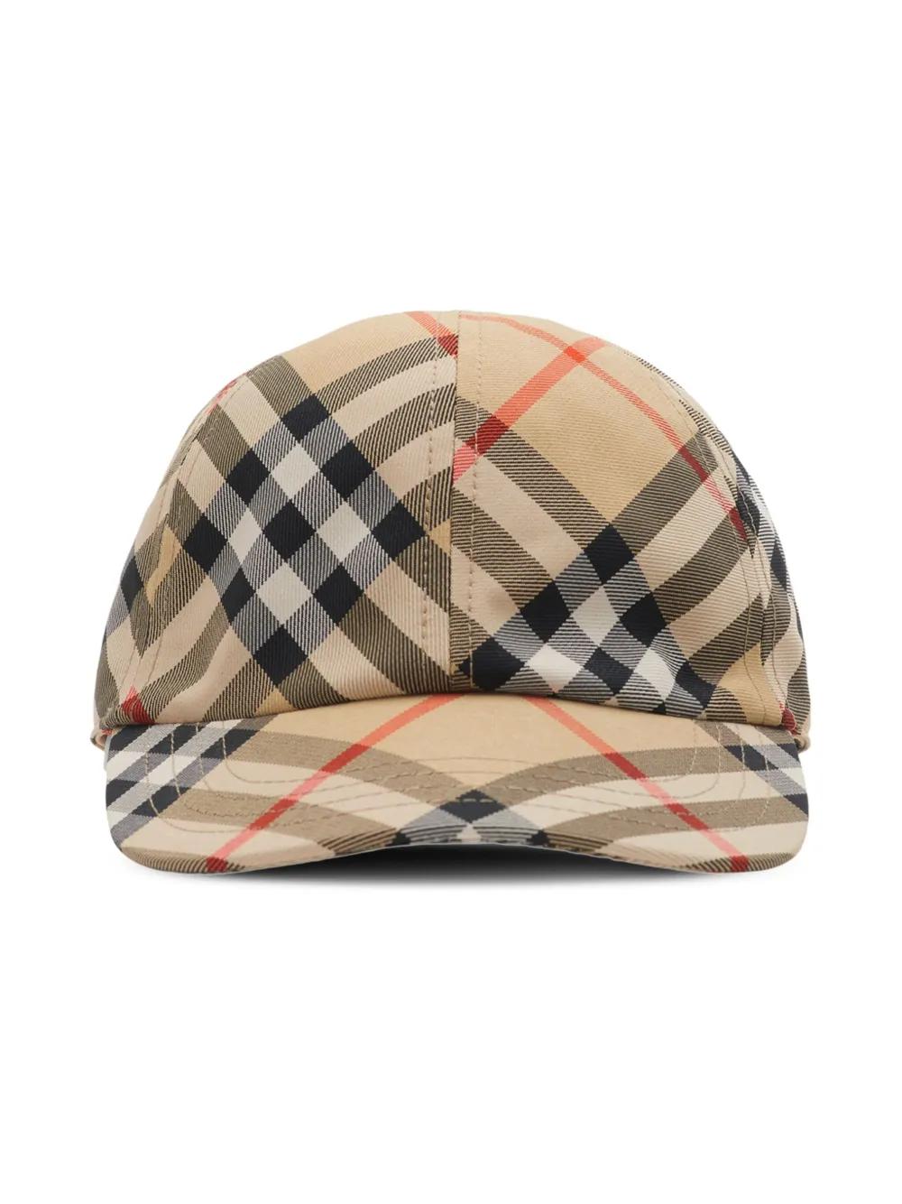 BURBERRY KIDS Kids Check Pattern Baseball Cap