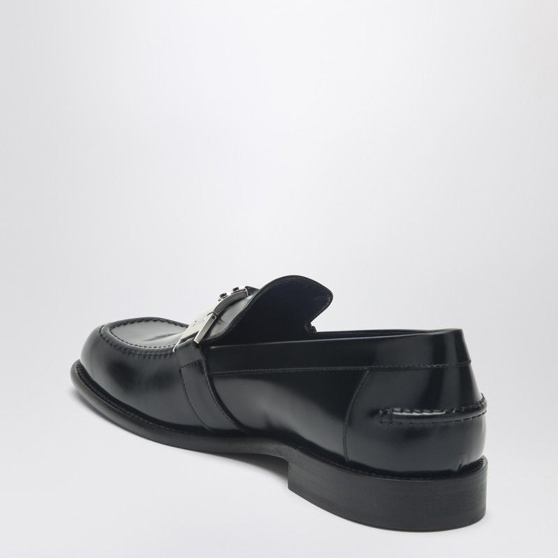 BURBERRY Leather Moccasin with Front Metal Element for Women