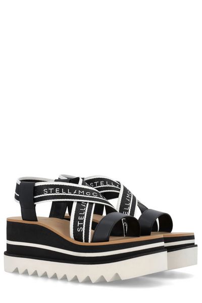 STELLA MCCARTNEY Two-Tone Fabric Sneak Elyse Sandals for Women