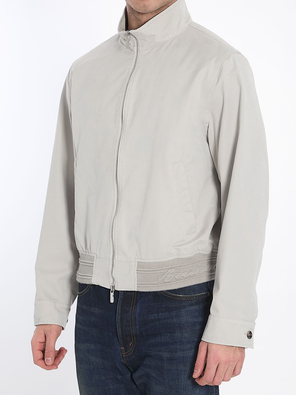 BURBERRY Men's Relaxed Fit Bomber Jacket with Logo