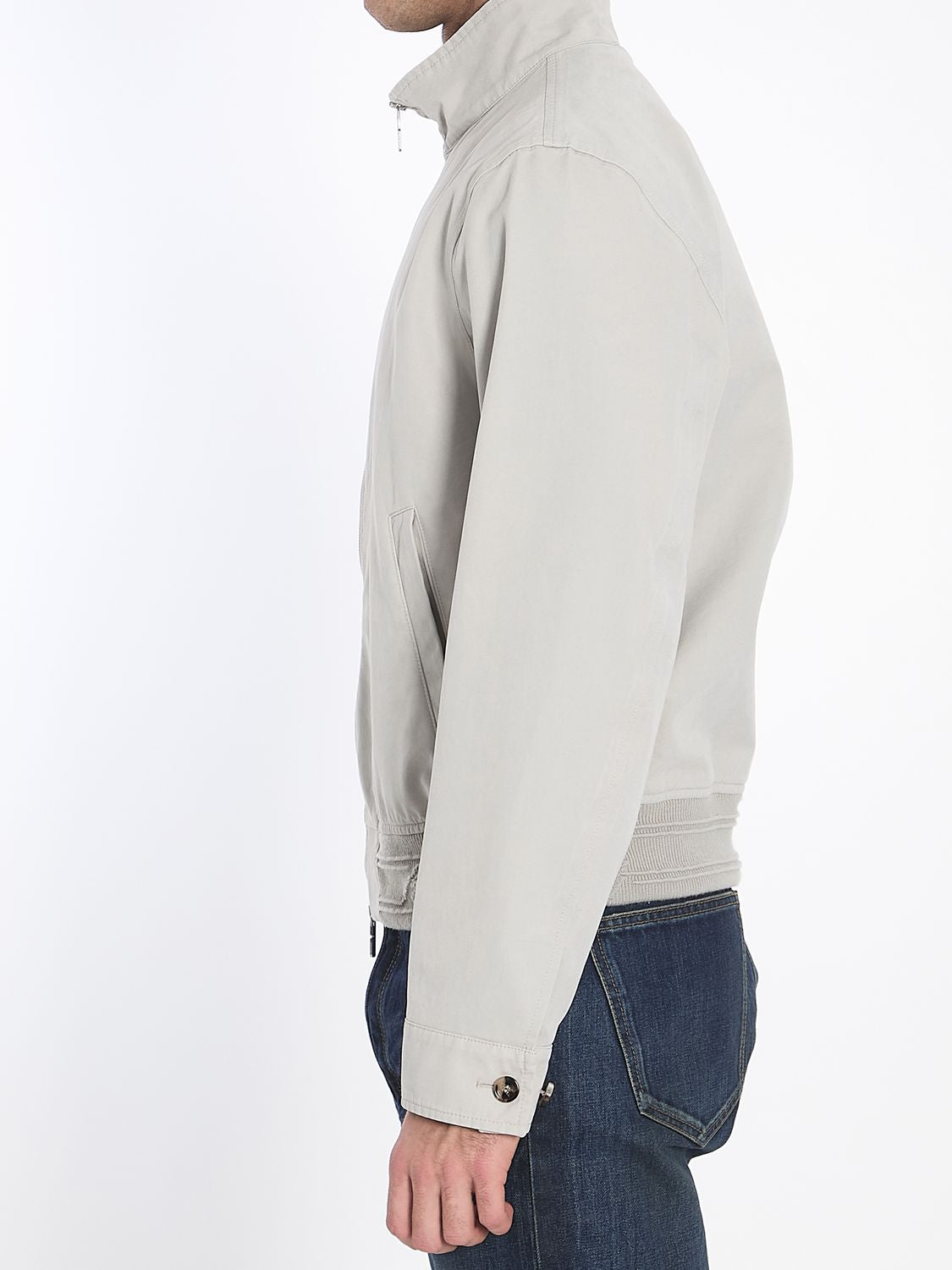 BURBERRY Men's Relaxed Fit Bomber Jacket with Logo