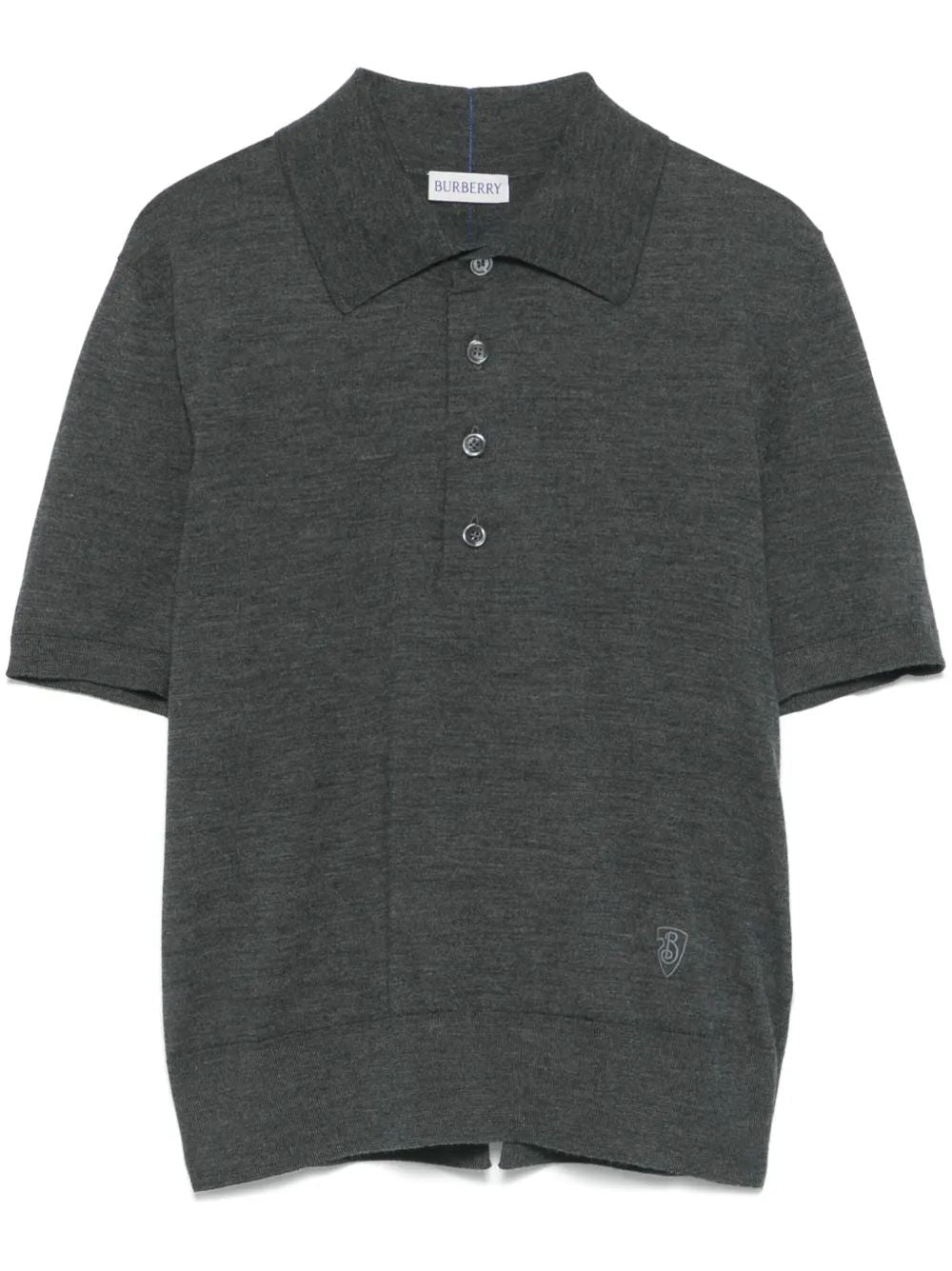 BURBERRY Lightweight Wool Polo Shirt for Her - Straight Cut, Short Sleeves