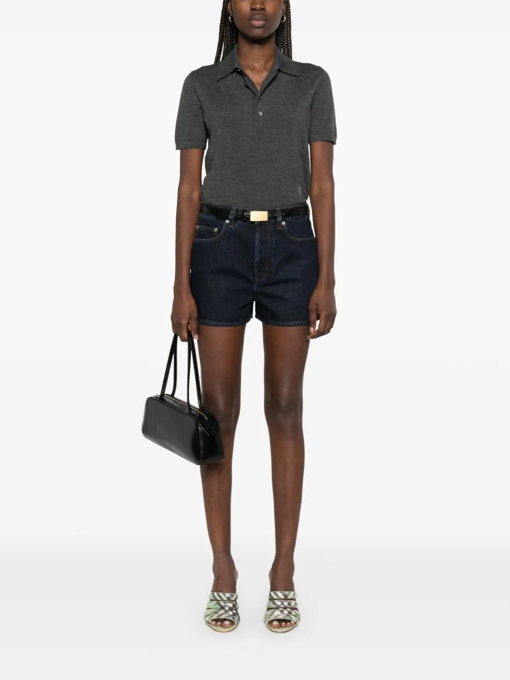 BURBERRY Lightweight Wool Polo Shirt for Her - Straight Cut, Short Sleeves