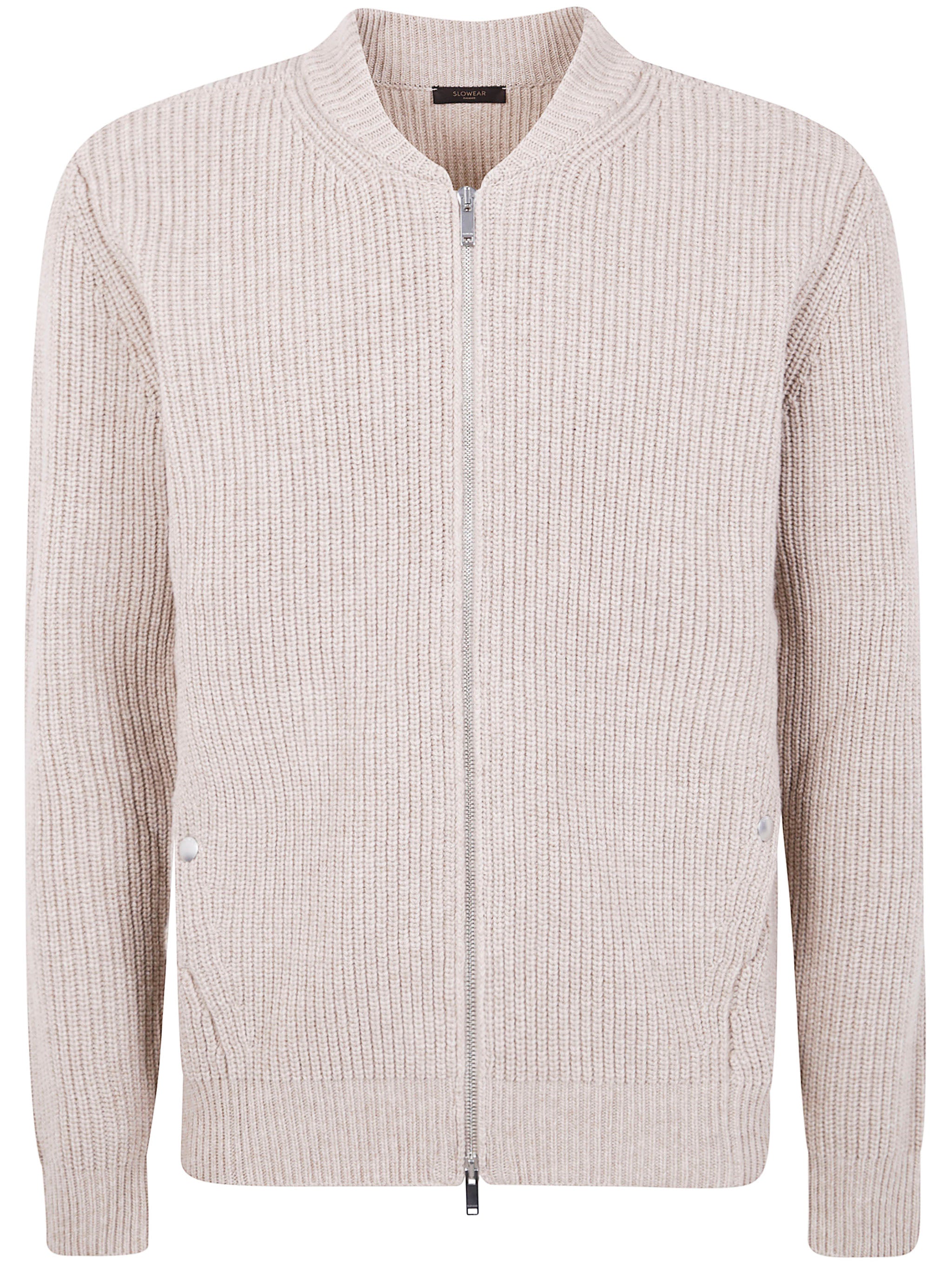 ZANONE Slim Fit Full Zip Sweater for Men