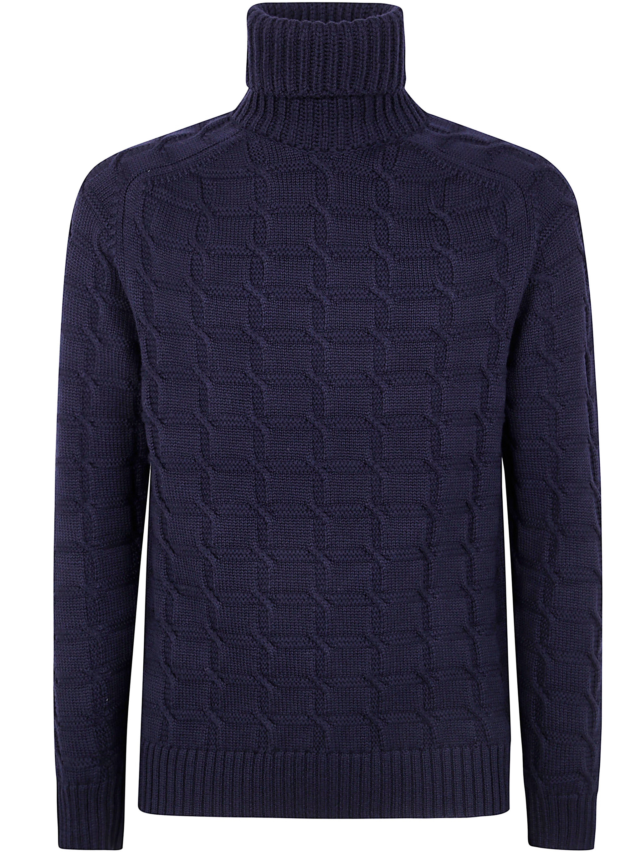 ZANONE Double-Breasted Wool Neck Jacket for Men