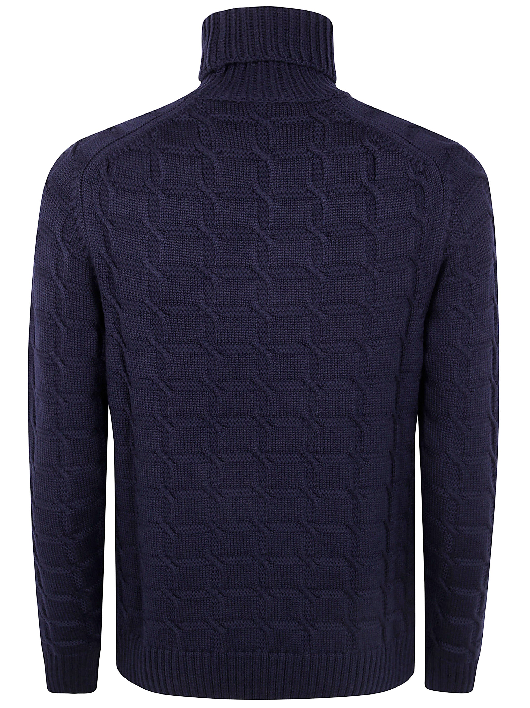 ZANONE Double-Breasted Wool Neck Jacket for Men