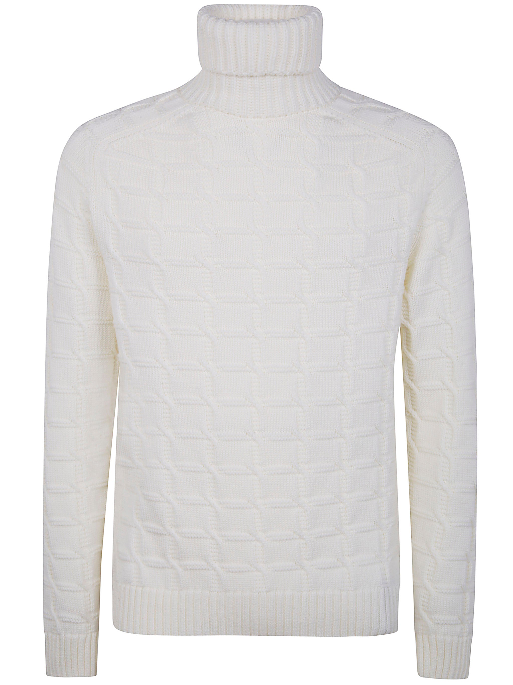 ZANONE Double Breasted Wool Scarf Neck Jacket for Men