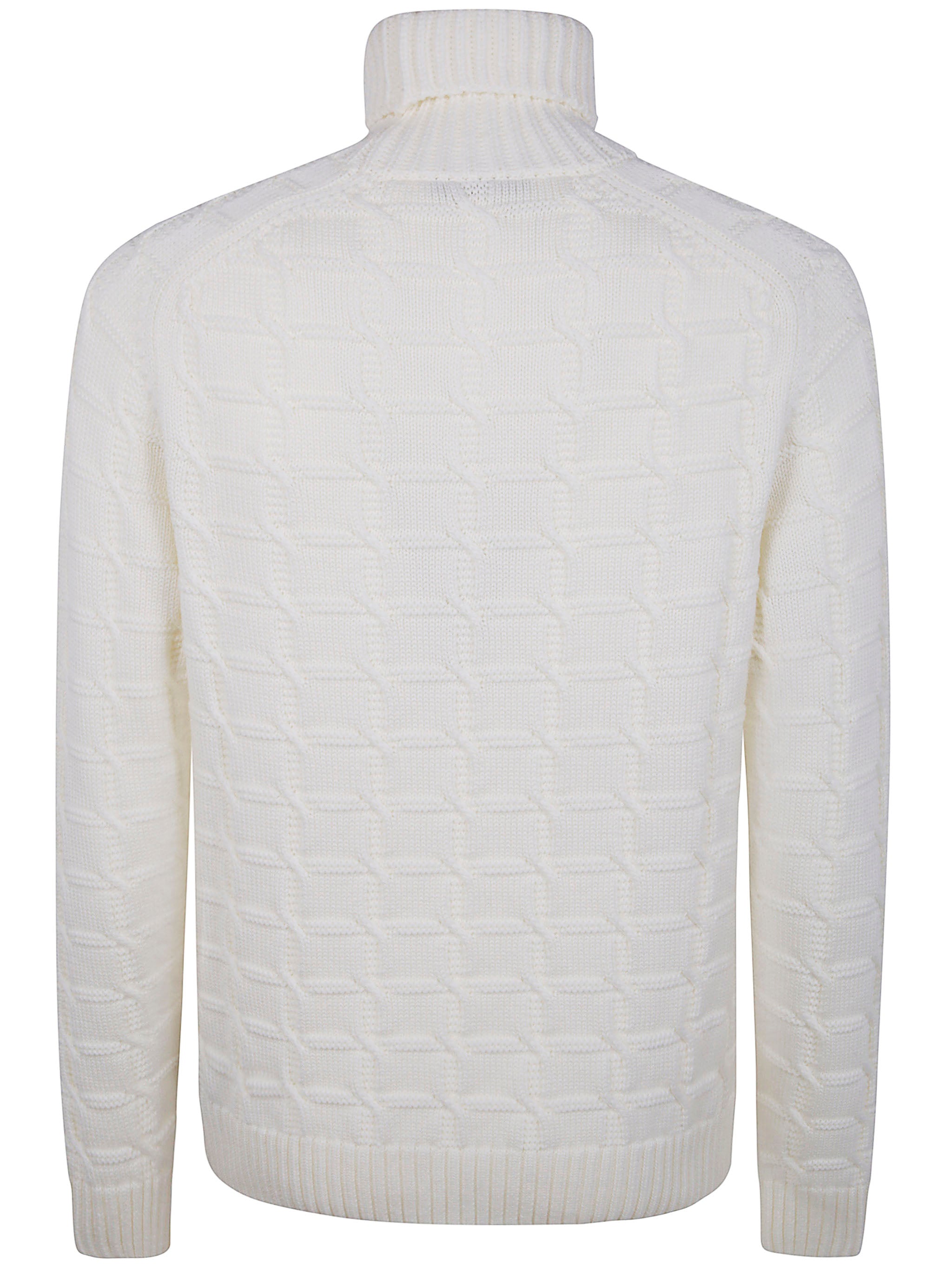 ZANONE Double Breasted Wool Scarf Neck Jacket for Men