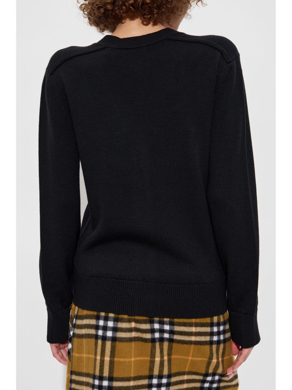 BURBERRY Luxurious 100% Wool V-Neck Sweater for Women